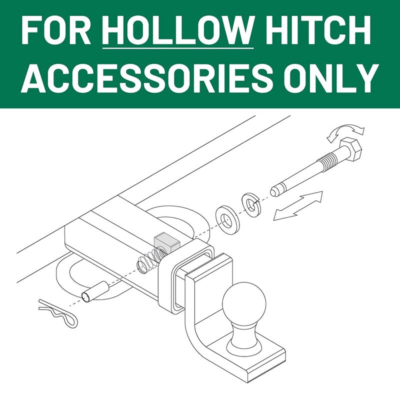 Let's Go Aero SHP359 Silent Hitch Pin for 2 Inch Hitch  Metallic - Image 2